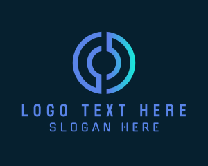 Simple Tech Letter O  logo