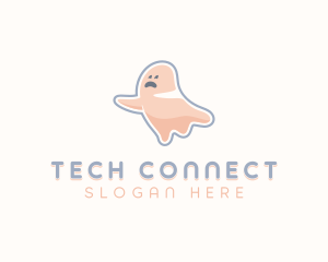Cartoon Ghost Spooky Logo