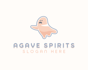 Cartoon Ghost Spooky logo design