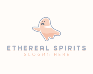 Cartoon Ghost Spooky logo design