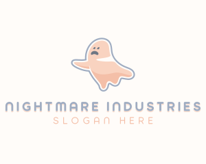 Cartoon Ghost Spooky logo design