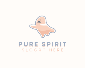 Cartoon Ghost Spooky logo design