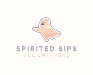 Cartoon Ghost Spooky logo design