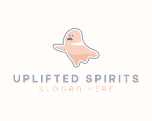 Cartoon Ghost Spooky logo design