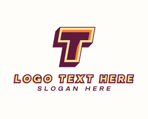 Creative Retro Studio Letter T logo