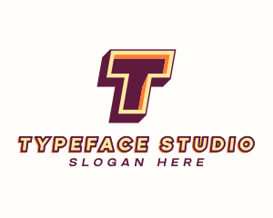 Creative Retro Studio Letter T logo design