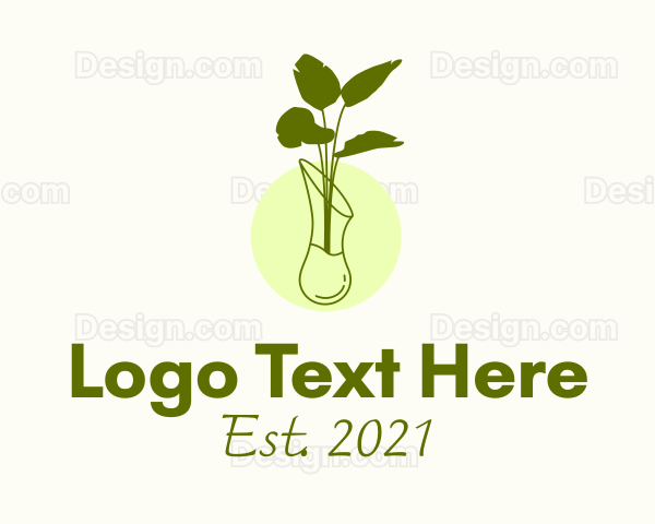 Minimalist Plant Vase Logo