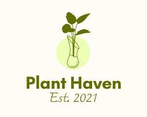 Minimalist Plant Vase logo design