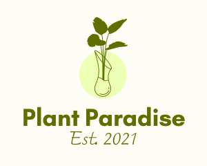 Minimalist Plant Vase logo design