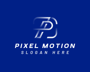 Motion Digital Tech Letter P logo design