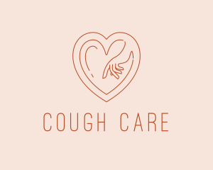 Hand Care Heart logo design