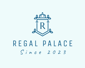 Regal Floral Shield logo design