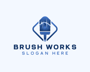 Paint Brush Handyman logo design