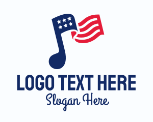 Rhythm - American Musical Note logo design