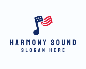 American Musical Note logo design