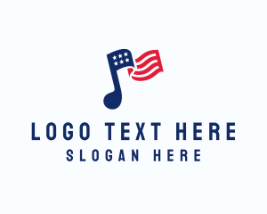 Song - American Musical Note logo design