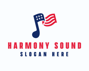 American Musical Note logo design