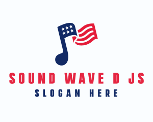 American Musical Note logo design