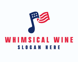 American Musical Note logo design