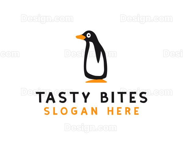 Winter Penguin Bird Logo