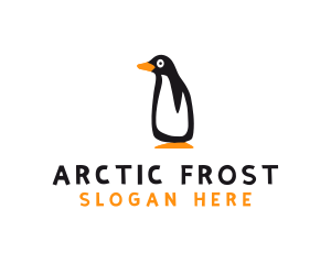 Winter Penguin Bird logo