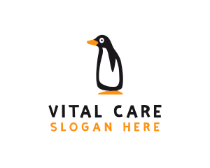 Winter Penguin Bird logo