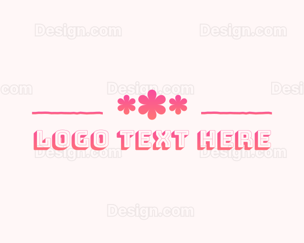 Feminine Retro Flower Boutique Logo