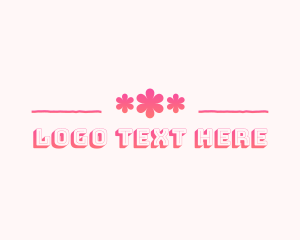 Feminine Retro Flower Boutique Logo