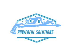 Pressure Washing Cleaner Janitorial logo design