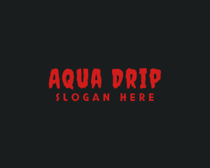 Horror Blood Drip Business logo design