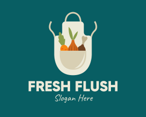 Vegetable Chef Apron logo design