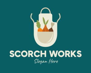 Vegetable Chef Apron logo design