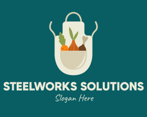 Vegetable Chef Apron logo design