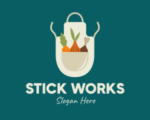 Vegetable Chef Apron logo design