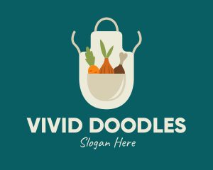 Vegetable Chef Apron logo design