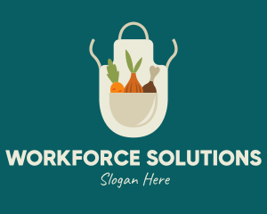 Vegetable Chef Apron logo design