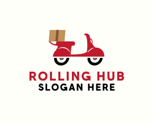 Parcel Delivery Scooter logo design