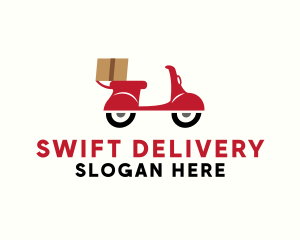 Parcel Delivery Scooter logo design