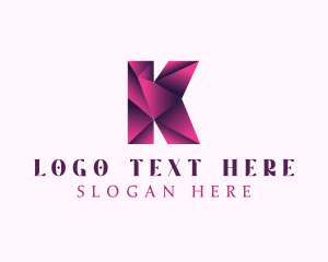 Geometric Gem Letter K logo