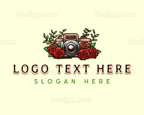 Floral Rose Camera Logo