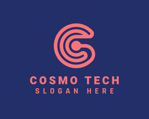 Modern Tech Letter C  logo design