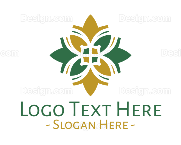Leafy Ornamental  Pattern Logo