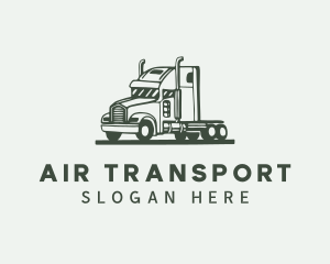 Flatbed Truck Shipment logo design