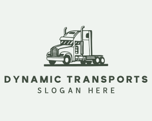 Flatbed Truck Shipment logo design