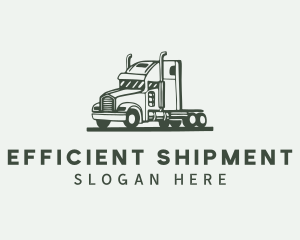 Flatbed Truck Shipment logo design