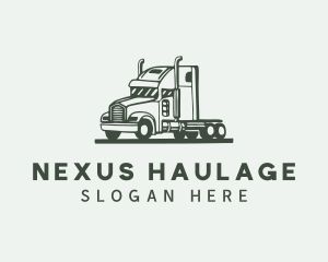 Flatbed Truck Shipment logo design