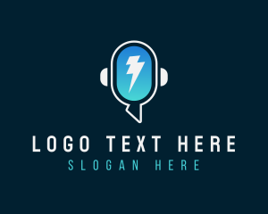 Flash Lightning Podcast Mic logo