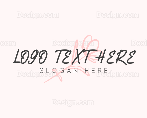 Floral Elegant Script Logo