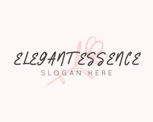 Floral Elegant Script logo design