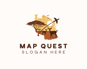 Tanzania Wildlife Map logo design